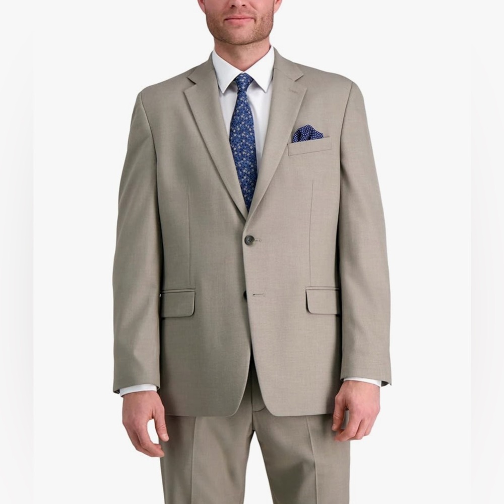Haggar Light Taupe Two-Button Suit Jacket